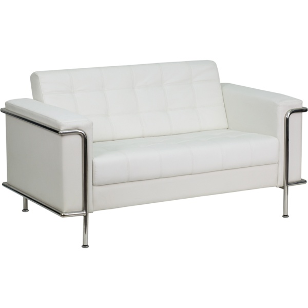 HERCULES-Lesley-Series-Contemporary-Melrose-White-Leather-Loveseat-with-Encasing-Frame-by-Flash-Furniture