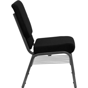 HERCULES-Series-18.5W-Church-Chair-in-Black-Fabric-with-Book-Rack-Silver-Vein-Frame-by-Flash-Furniture-2