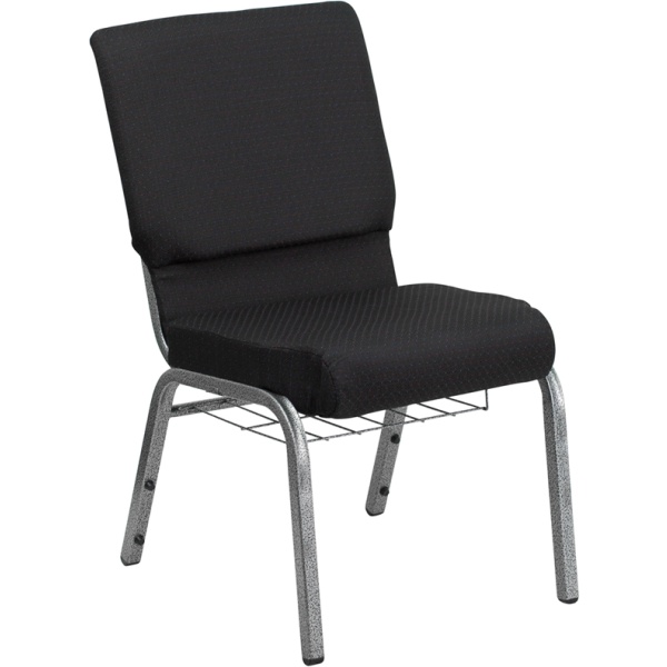 HERCULES-Series-18.5W-Church-Chair-in-Black-Patterned-Fabric-with-Cup-Book-Rack-Silver-Vein-Frame-by-Flash-Furniture