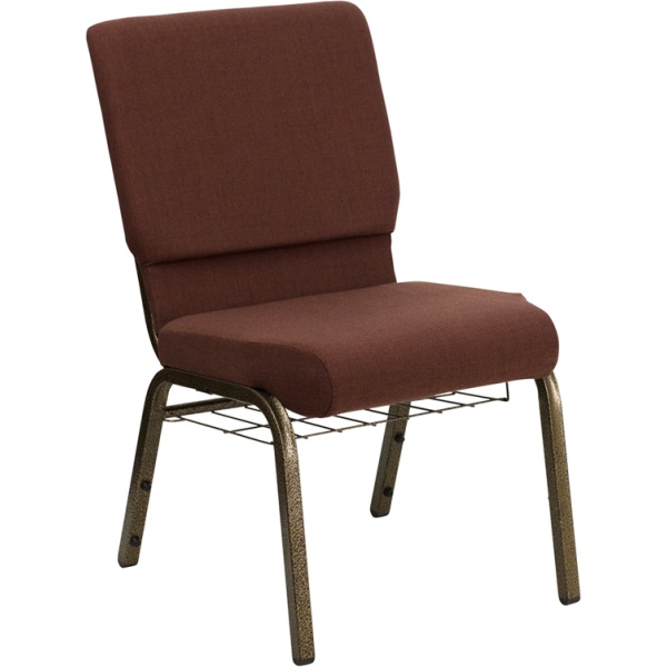 HERCULES-Series-18.5W-Church-Chair-in-Brown-Fabric-with-Cup-Book-Rack-Gold-Vein-Frame-by-Flash-Furniture