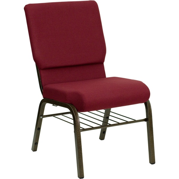 HERCULES-Series-18.5W-Church-Chair-in-Burgundy-Fabric-with-Book-Rack-Gold-Vein-Frame-by-Flash-Furniture