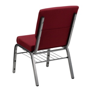 HERCULES-Series-18.5W-Church-Chair-in-Burgundy-Fabric-with-Book-Rack-Silver-Vein-Frame-by-Flash-Furniture-2