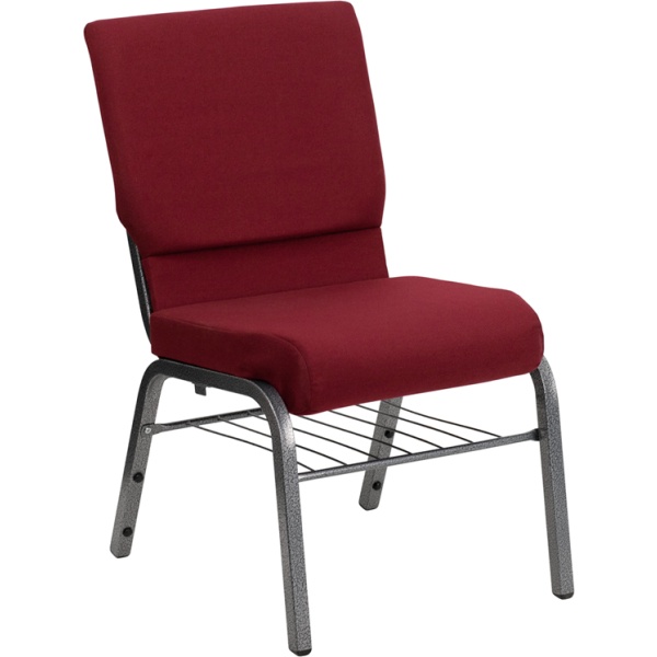 HERCULES-Series-18.5W-Church-Chair-in-Burgundy-Fabric-with-Book-Rack-Silver-Vein-Frame-by-Flash-Furniture