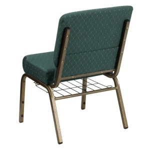 HERCULES-Series-21W-Church-Chair-in-Hunter-Green-Dot-Patterned-Fabric-with-Book-Rack-Gold-Vein-Frame-by-Flash-Furniture-3