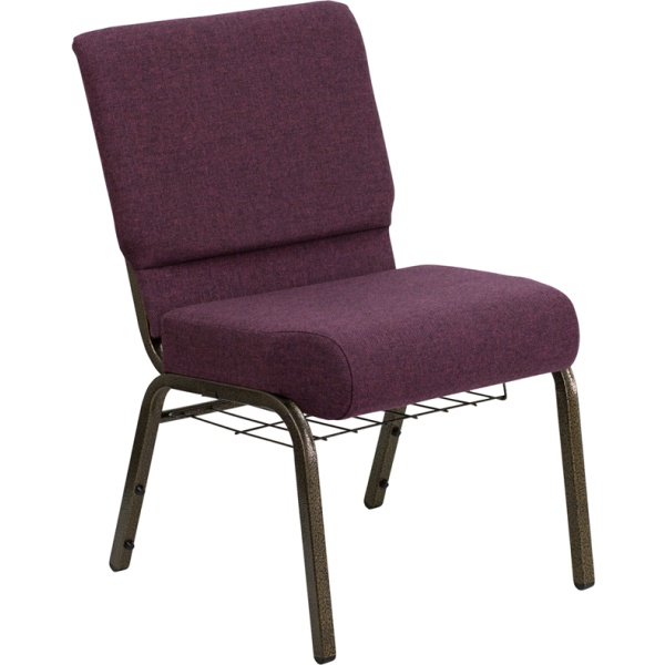 HERCULES-Series-21W-Church-Chair-in-Plum-Fabric-with-Cup-Book-Rack-Gold-Vein-Frame-by-Flash-Furniture