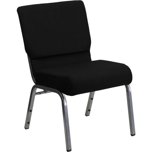 HERCULES-Series-21W-Stacking-Church-Chair-in-Black-Fabric-Silver-Vein-Frame-by-Flash-Furniture