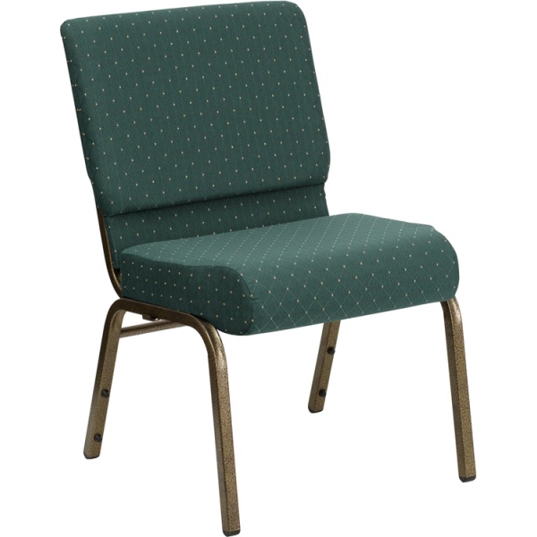 HERCULES-Series-21W-Stacking-Church-Chair-in-Hunter-Green-Dot-Patterned-Fabric-Gold-Vein-Frame-by-Flash-Furniture