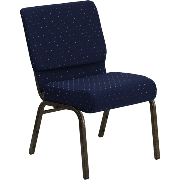 HERCULES-Series-21W-Stacking-Church-Chair-in-Navy-Blue-Dot-Patterned-Fabric-Gold-Vein-Frame-by-Flash-Furniture