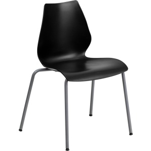 HERCULES-Series-770-lb.-Capacity-Black-Stack-Chair-with-Lumbar-Support-and-Silver-Frame-by-Flash-Furniture