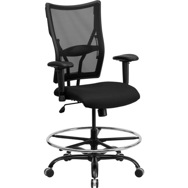 HERCULES-Series-Big-Tall-400-lb.-Rated-Black-Mesh-Drafting-Chair-with-Adjustable-Arms-by-Flash-Furniture