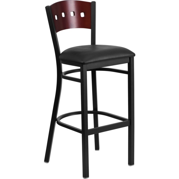 HERCULES-Series-Black-4-Square-Back-Metal-Restaurant-Barstool-Mahogany-Wood-Back-Black-Vinyl-Seat-by-Flash-Furniture