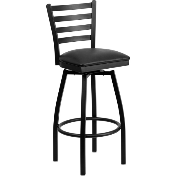 HERCULES-Series-Black-Ladder-Back-Swivel-Metal-Barstool-Black-Vinyl-Seat-by-Flash-Furniture