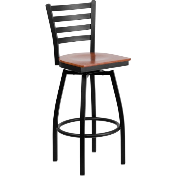 HERCULES-Series-Black-Ladder-Back-Swivel-Metal-Barstool-Cherry-Wood-Seat-by-Flash-Furniture