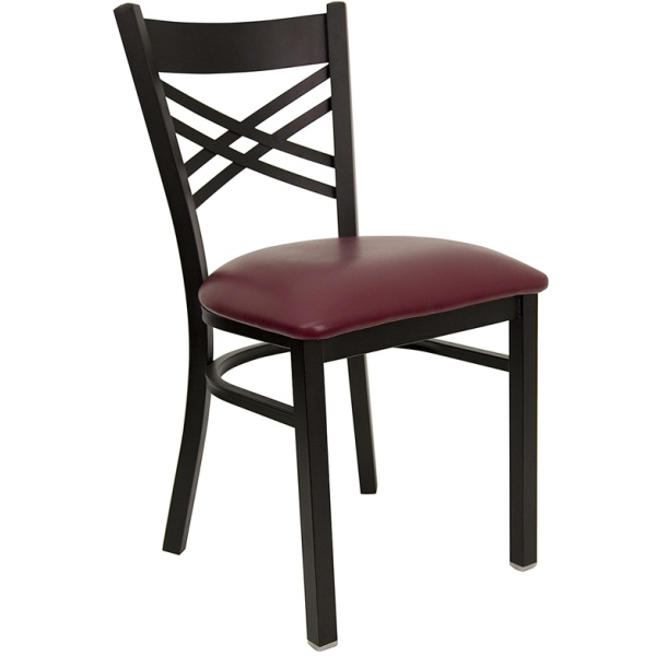 HERCULES-Series-Black-X-Back-Metal-Restaurant-Chair-Burgundy-Vinyl-Seat-by-Flash-Furniture