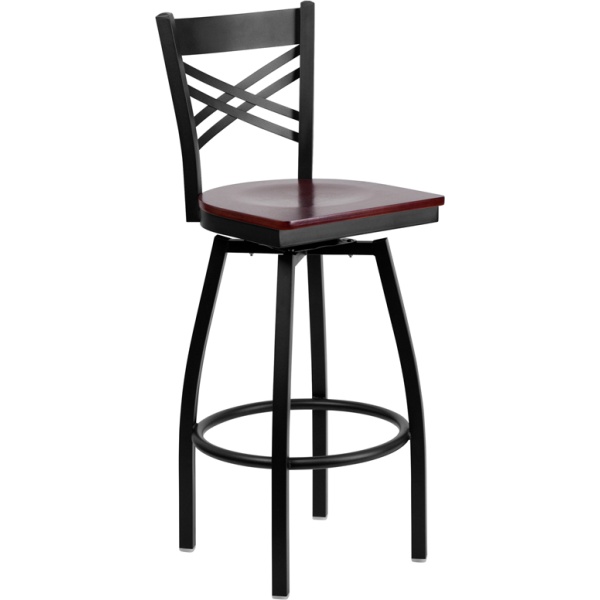 HERCULES-Series-Black-X-Back-Swivel-Metal-Barstool-Mahogany-Wood-Seat-by-Flash-Furniture