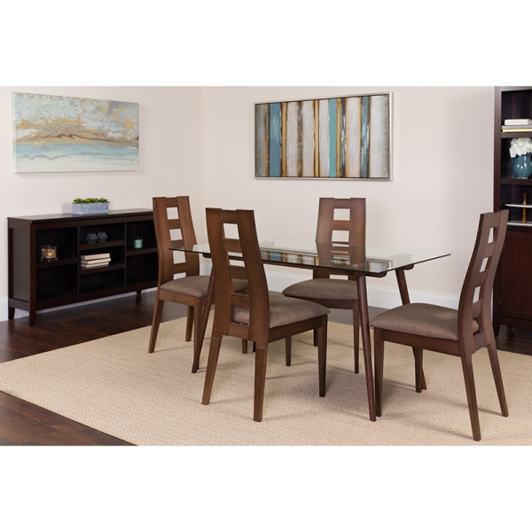 Hanford-5-Piece-Espresso-Wood-Dining-Table-Set-with-Glass-Top-and-Window-Pane-Back-Wood-Dining-Chairs-Padded-Seats-by-Flash-Furniture