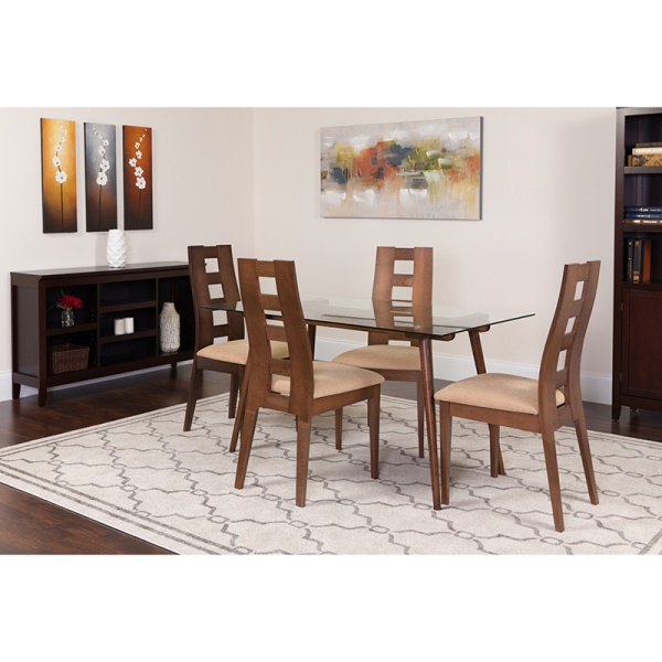 Hanford-5-Piece-Walnut-Wood-Dining-Table-Set-with-Glass-Top-and-Window-Pane-Back-Wood-Dining-Chairs-Padded-Seats-by-Flash-Furniture