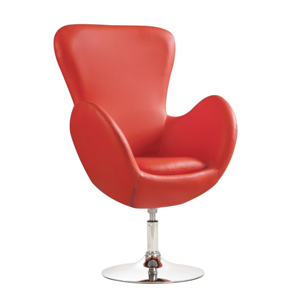 High-Back-Swivel-Chair-with-Red-Leather-Like-Vinyl-Upholstery-by-Coaster-Fine-Furniture