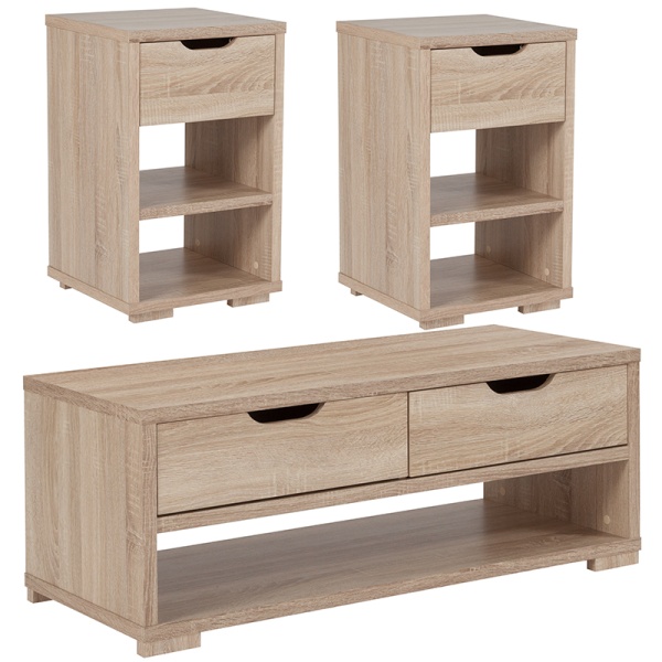 Howell-Collection-3-Piece-Coffee-and-End-Table-Set-with-Storage-Drawers-in-Sonoma-Oak-Wood-Grain-Finish-by-Flash-Furniture