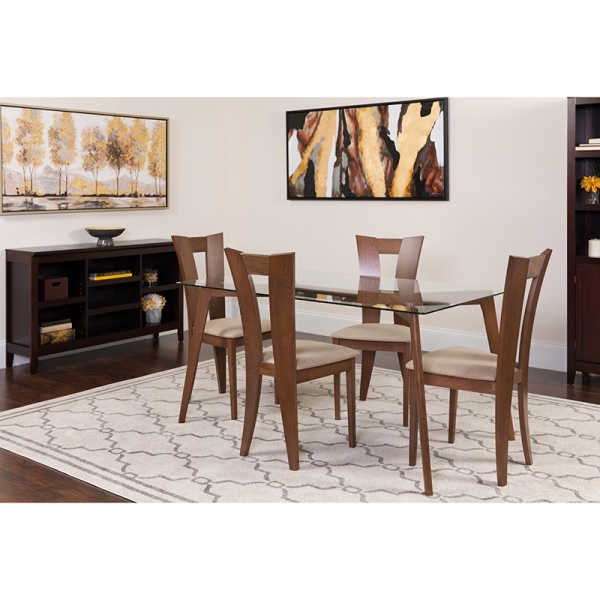 Huntington-5-Piece-Walnut-Wood-Dining-Table-Set-with-Glass-Top-and-Slotted-Back-Wood-Dining-Chairs-Padded-Seats-by-Flash-Furniture