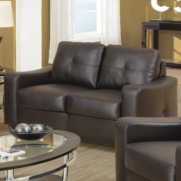 Jasmine-Loveseat-with-Brown-Bonded-Leather-Upholstery-by-Coaster-Fine-Furniture