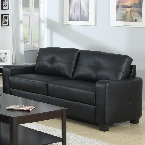 Jasmine-Sofa-with-Black-Bonded-Leather-Upholstery-by-Coaster-Fine-Furniture