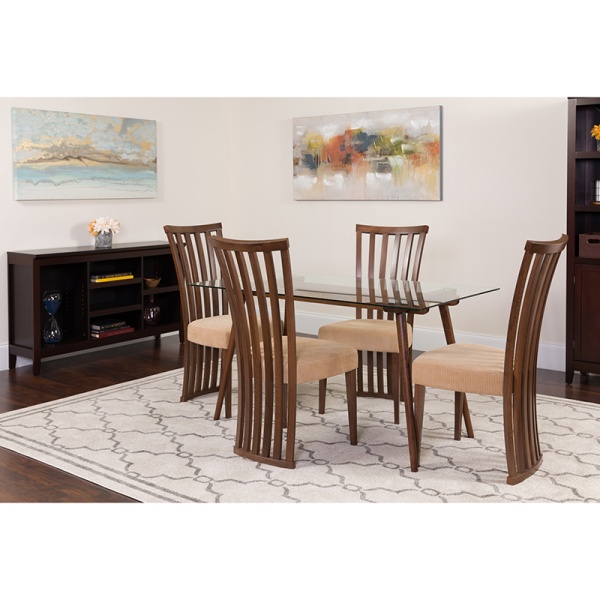 Lakewood-5-Piece-Walnut-Wood-Dining-Table-Set-with-Glass-Top-and-Dramatic-Rail-Back-Design-Wood-Dining-Chairs-Padded-Seats-by-Flash-Furniture