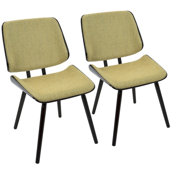 Lombardi-Mid-Century-Modern-DiningAccent-Chair-in-Espresso-with-Yellow-Fabric-by-LumiSource-Set-of-2