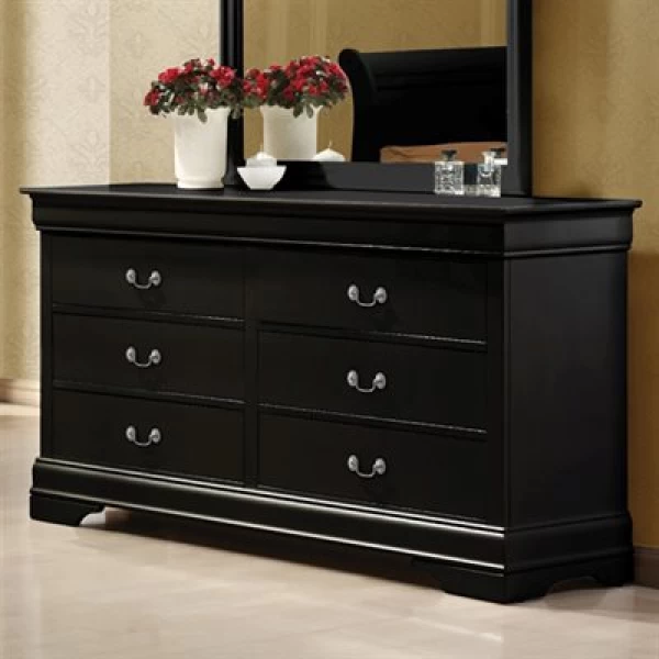 Louis-Philippe-Dresser-with-Black-Finish-with-Antique-Brass-Hardware-Finish-by-Coaster-Fine-Furniture