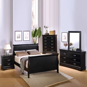 Coaster Furniture Louis Philippe Black Hardwood Dresser And Mirror in 2023