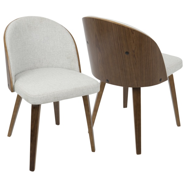 Luna-Contemporary-DiningAccent-Chair-in-Walnut-with-White-Noise-Fabric-by-LumiSource-Set-of-2