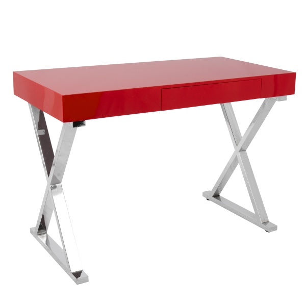 Luster-Contemporary-Desk-in-Red-by-LumiSource