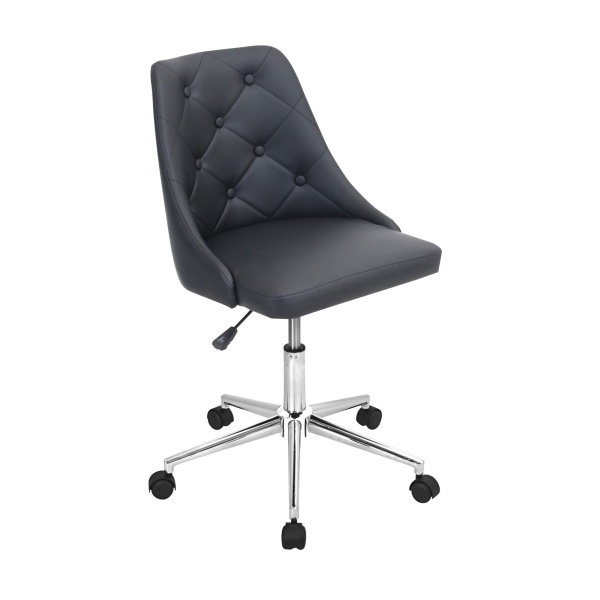 Marche-Contemporary-Adjustable-Office-Chair-with-Swivel-in-Black-Faux-Leather-by-LumiSource