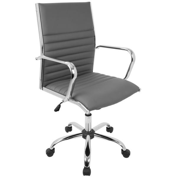 Master-Contemporary-Adjustable-Office-Chair-with-Swivel-in-Grey-Faux-Leather-by-LumiSource