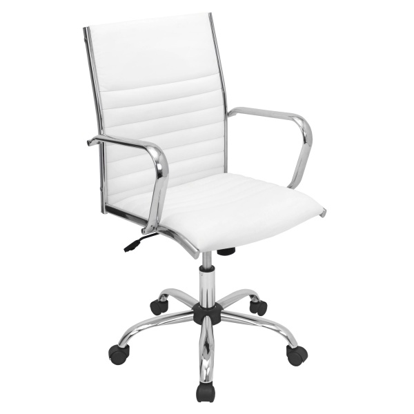 Master-Contemporary-Adjustable-Office-Chair-with-Swivel-in-White-Faux-Leather-by-LumiSource