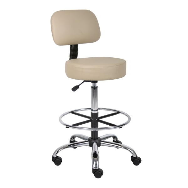 Medical-Drafting-Stool-with-Beige-Caressoft-Upholstery-by-Boss-Office-Products