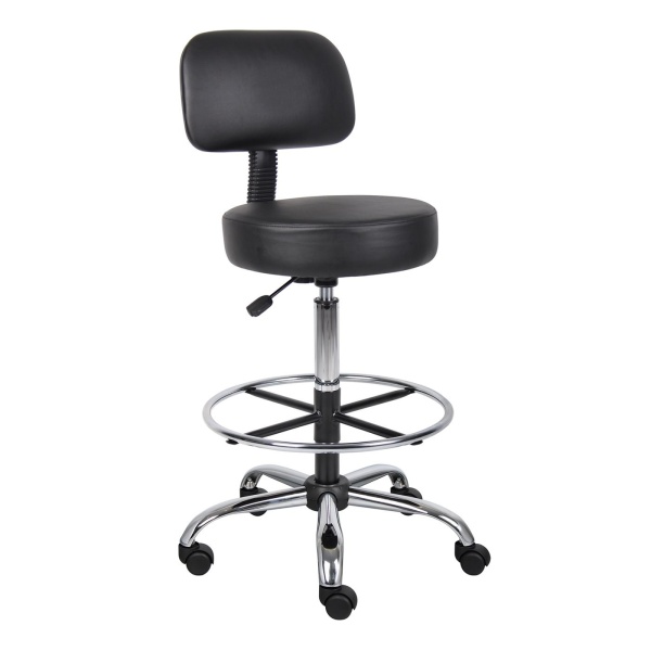 Medical-Drafting-Stool-with-Black-Caressoft-Upholstery-by-Boss-Office-Products