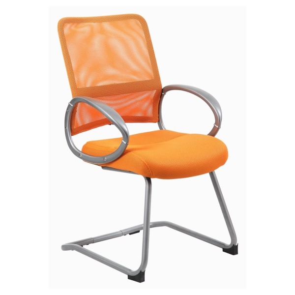 Mesh-Back-Guest-Chair-with-Orange-Mesh-Upholstery-by-Boss-Office-Products