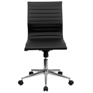 Mid-Back-Armless-Black-Ribbed-Leather-Swivel-Conference-Chair-by-Flash-Furniture-3