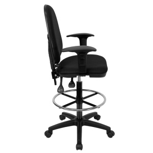 Mid-Back-Black-Fabric-Multifunction-Drafting-Chair-with-Adjustable-Lumbar-Support-and-Adjustable-Arms-by-Flash-Furniture-2