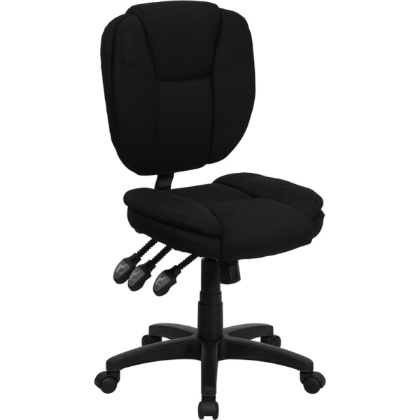 Mid-Back-Black-Fabric-Multifunction-Ergonomic-Swivel-Task-Chair-by-Flash-Furniture