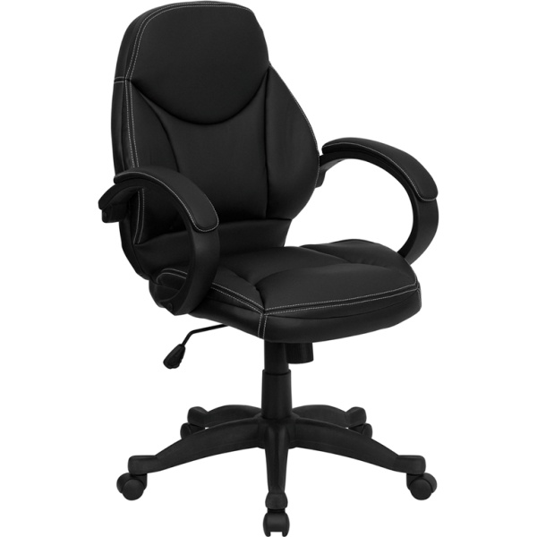 Mid-Back-Black-Leather-Contemporary-Executive-Swivel-Chair-with-Arms-by-Flash-Furniture