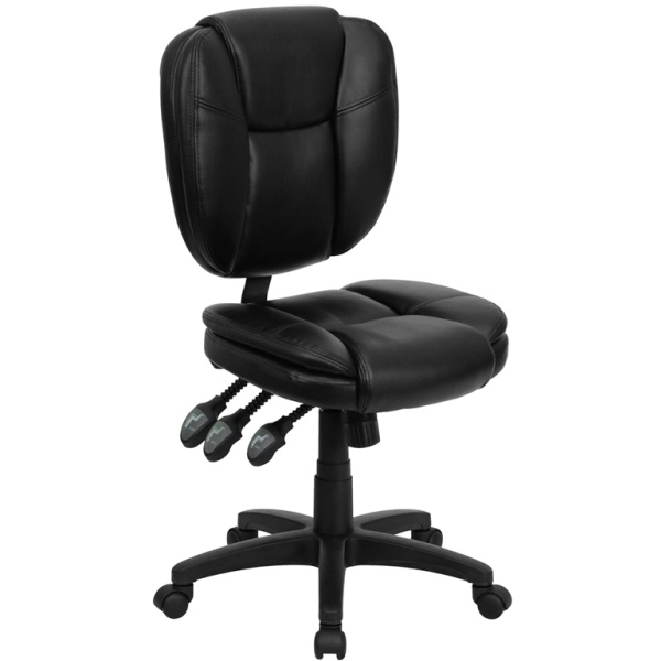 Mid-Back-Black-Leather-Multifunction-Ergonomic-Swivel-Task-Chair-by-Flash-Furniture