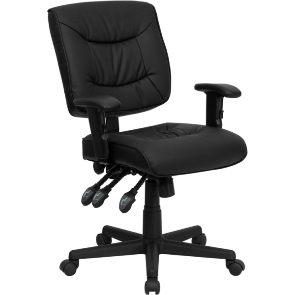 Mid-Back-Black-Leather-Multifunction-Swivel-Task-Chair-with-Adjustable-Arms-by-Flash-Furniture