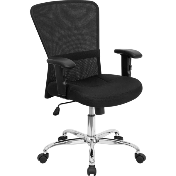 Mid-Back-Black-Mesh-Contemporary-Swivel-Task-Chair-with-Chrome-Base-and-Adjustable-Arms-by-Flash-Furniture