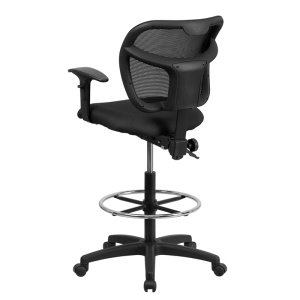 Mid-Back-Black-Mesh-Drafting-Chair-with-Adjustable-Arms-by-Flash-Furniture-2