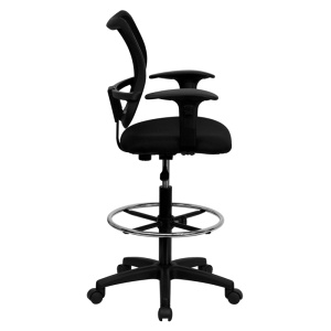 Mid-Back-Black-Mesh-Drafting-Chair-with-Adjustable-Arms-by-Flash-Furniture-2