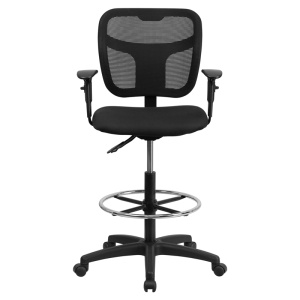 Mid-Back-Black-Mesh-Drafting-Chair-with-Adjustable-Arms-by-Flash-Furniture-3