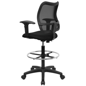 Mid-Back-Black-Mesh-Drafting-Chair-with-Adjustable-Arms-by-Flash-Furniture-3