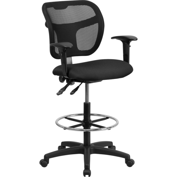 Mid-Back-Black-Mesh-Drafting-Chair-with-Adjustable-Arms-by-Flash-Furniture